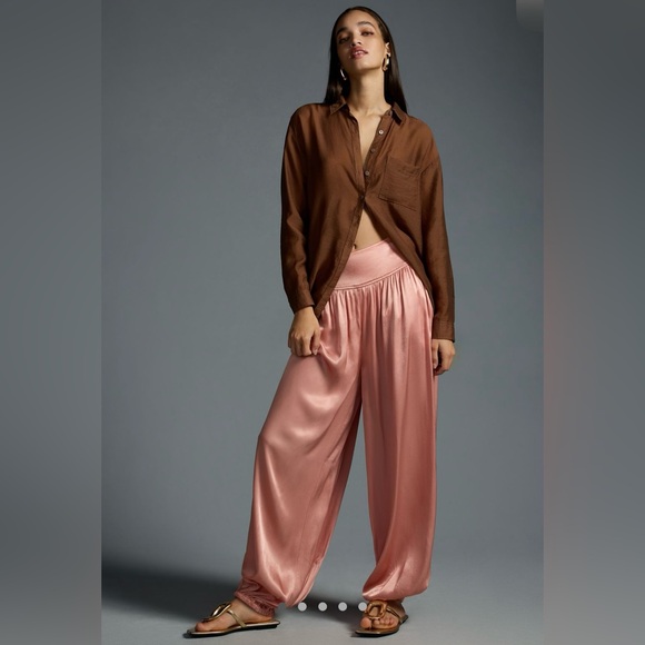 By Anthropologie Silky Smocked
Parachute Pants S - Picture 2 of 7